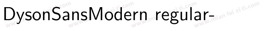 DysonSansModern regular字体转换